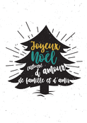 Joyeux No&euml;l entour&eacute; d'amour et d'amiti&eacute;
